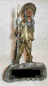 6 inch tall Chief / Warrior school team mascot statue